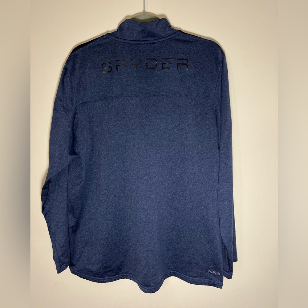 Spyder Active 1/4 Zip Performance Blue Pullover, … - image 2